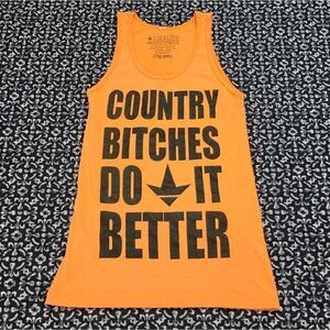 Luckless Orange Country Girl Western Concert Festival Graphic Tank Top